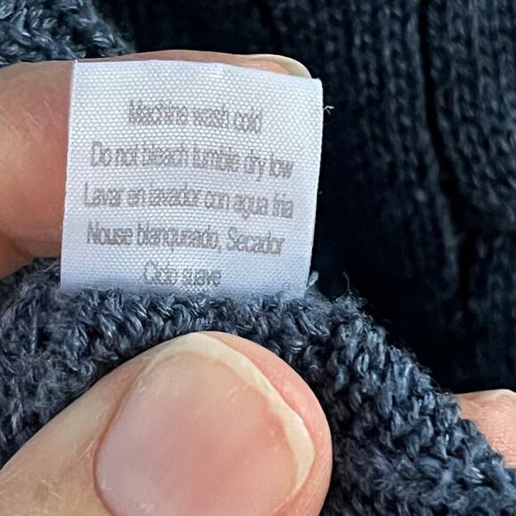 Poof Girl's Blue Short Sleeve Cable Knit Sweater Size L - Picture 5 of 6